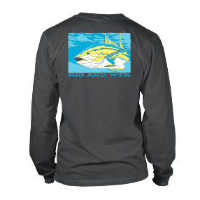 Long Sleeve UV50 Performance Bluefin Tuna - Pepper