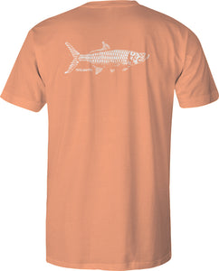 Youth Short Sleeve RWP Cotton Tee - Ink Blot - Melon