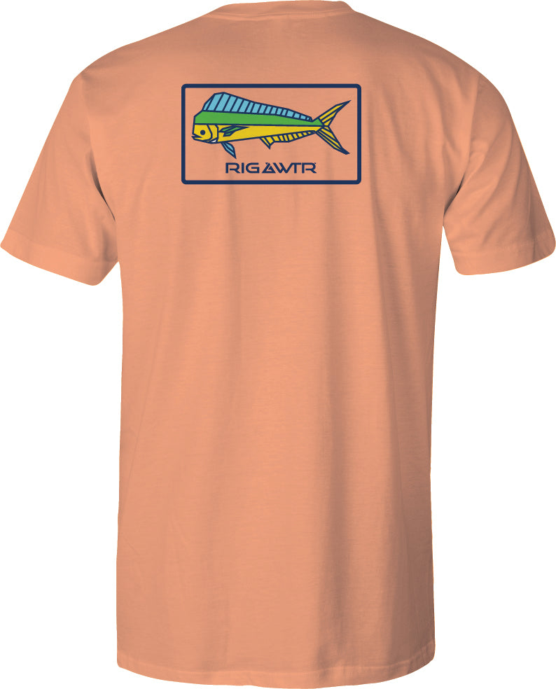 Short Sleeve UV50 Performance RWP Mahi Patch - Melon