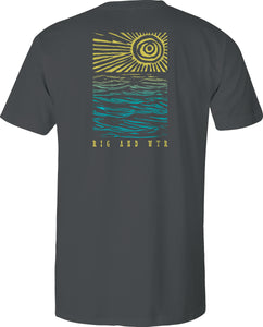 RWP Short Sleeve Cotton Tee - Sunny Waves - Pepper