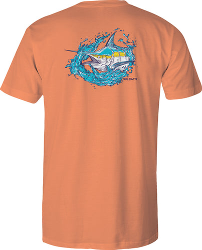 Short Sleeve UV50 Performance RWP Splash Marlin - Melon