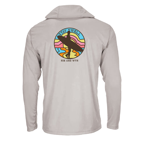 Long Sleeve Hoodie UV50 Performance RWP Stay Swell - Granite