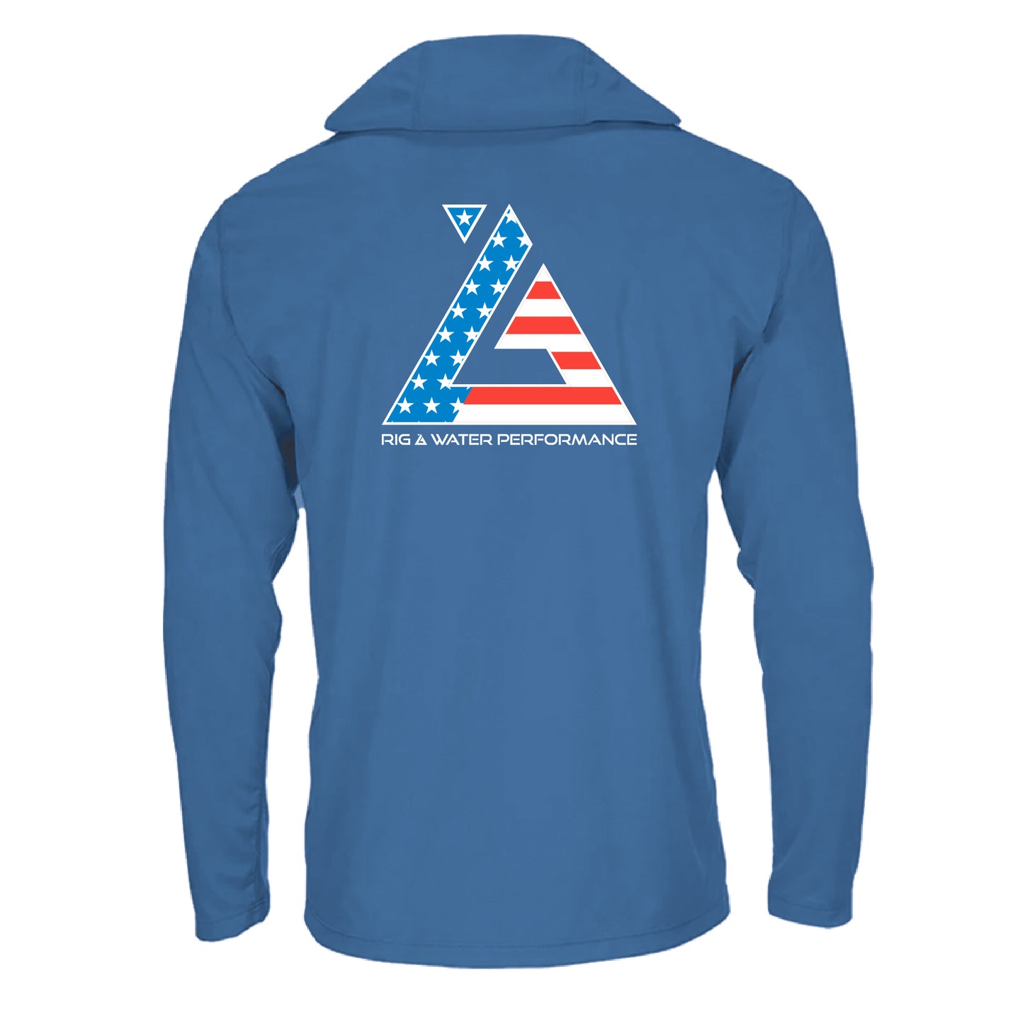 Long Sleeve Hoodie UV50 Performance RWP  USA Logo - Slate