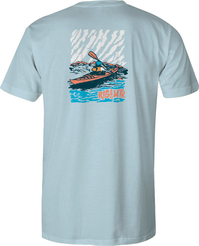 Youth Short Sleeve RWP Cotton Tee - Whitewater - Sky Blue
