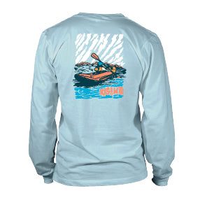 Long Sleeve UV50 Performance Whitewater - Sky Blue