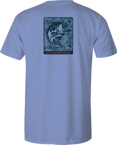 Youth Short Sleeve RWP Cotton Tee - Large Mouth Bass - Dusk