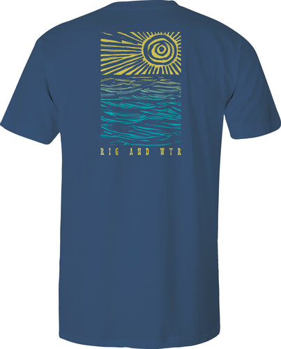 Short Sleeve UV50 Performance RWP Sunny Waves - Slate