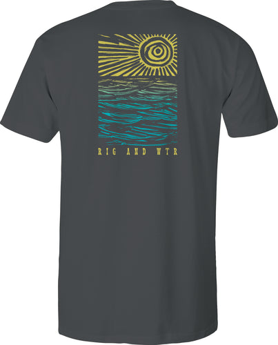RWP Short Sleeve Cotton Tee - Sunny Waves - Pepper