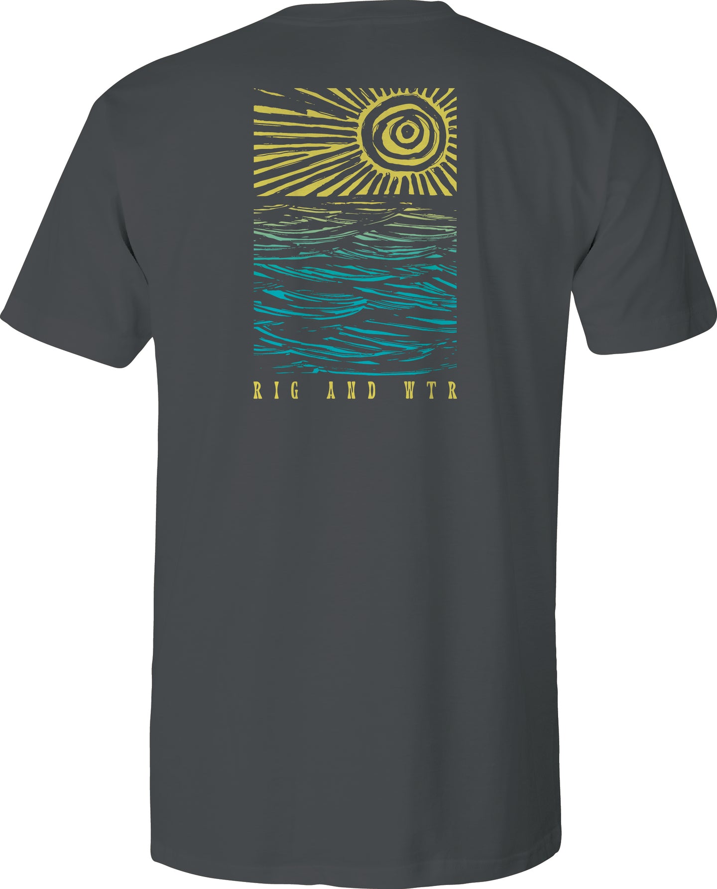 RWP Short Sleeve Cotton Tee - Sunny Waves - Pepper