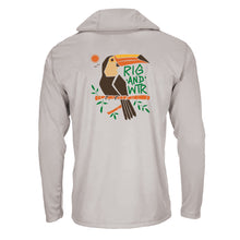 Load image into Gallery viewer, Long Sleeve Hoodie UV50 Performance RWP Toucan - Granite