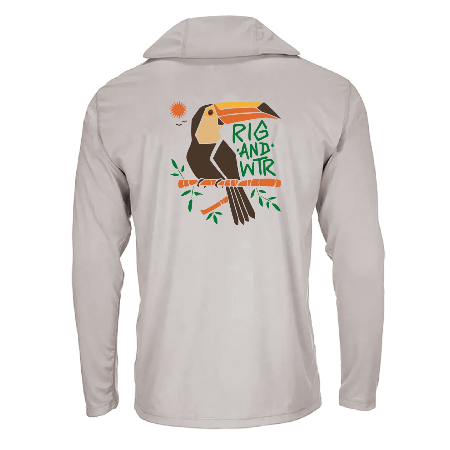 Long Sleeve Hoodie UV50 Performance RWP Toucan - Granite
