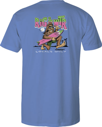 RWP Short Sleeve Cotton Tee - Bigfoot Surfer - Dusk
