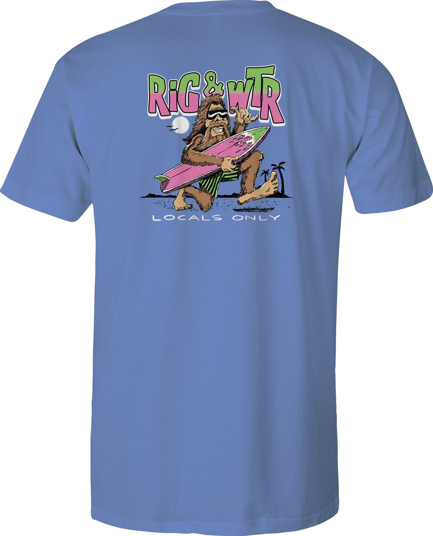 RWP Short Sleeve Cotton Tee - Bigfoot Surfer - Dusk