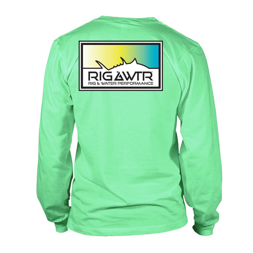 Youth Long Sleeve Performance Tee UV50 - Tuna Patch - Mint