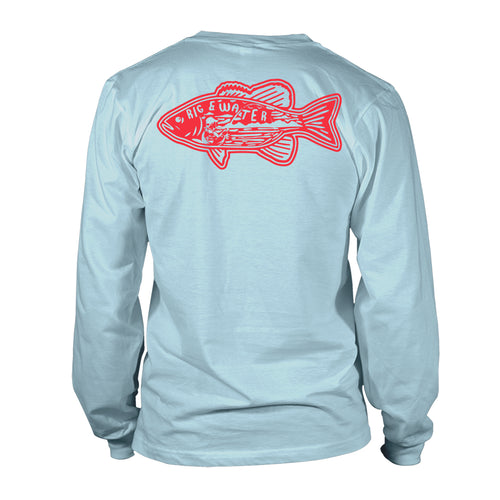Women's UV50 Long Sleeve Shirt - Fish Inception - Sky Blue