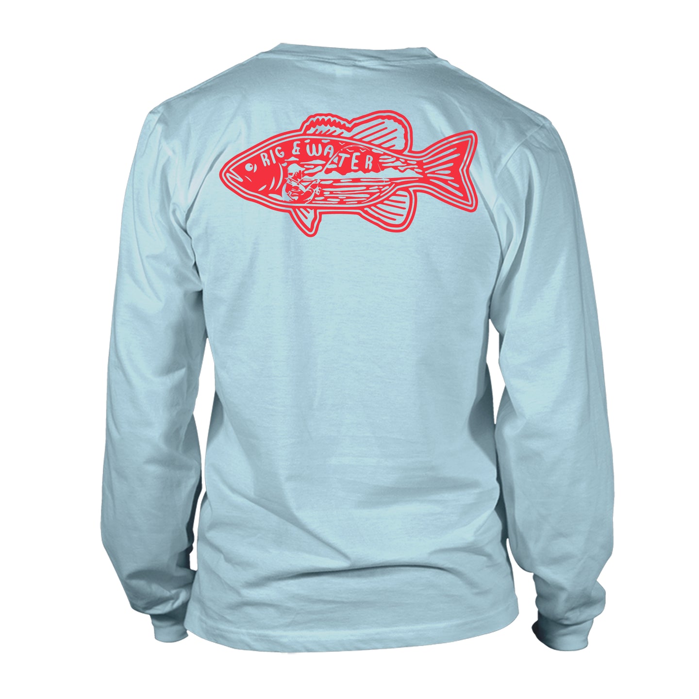 Women's UV50 Long Sleeve Shirt - Fish Inception - Sky Blue