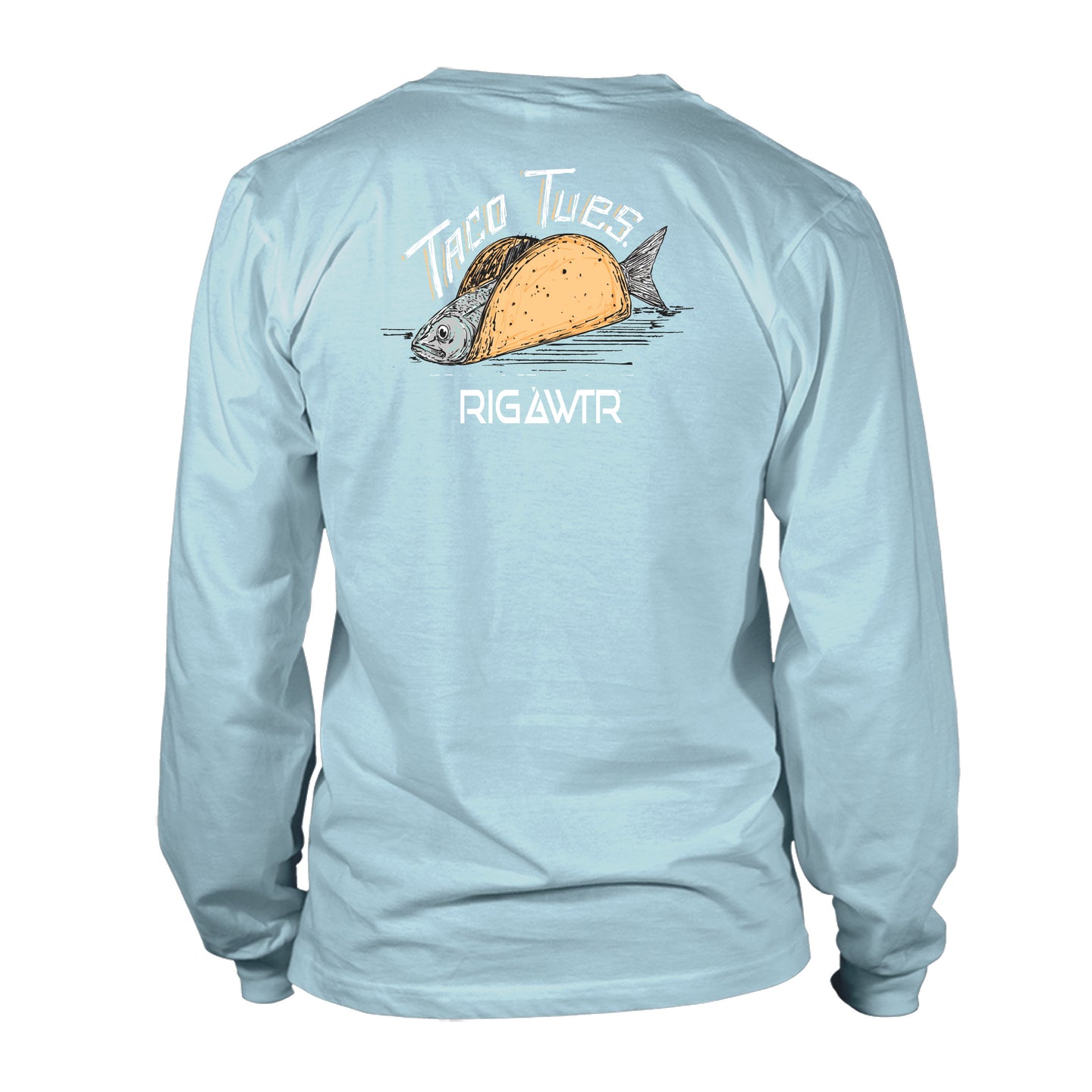 Long Sleeve UV50 Performance Tee - Fish Taco - Sky Blue