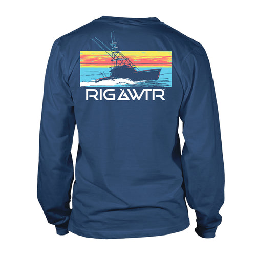 Long Sleeve Performance UV50 - Fishing Boat - Slate