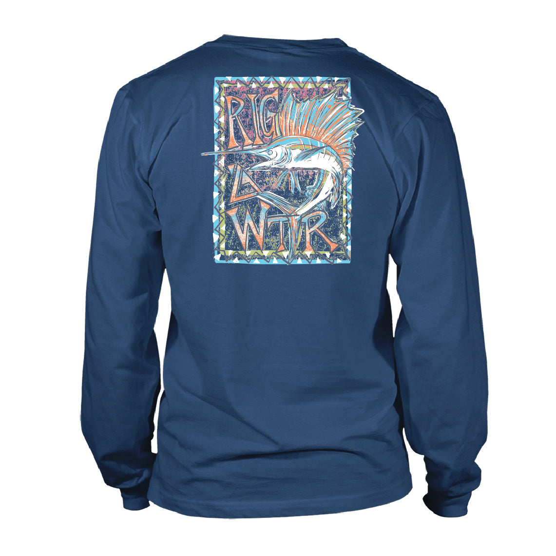 Long Sleeve UPF50 Performance Tee - 90s Sailfish - Slate