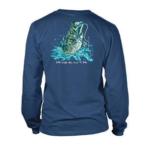 Long Sleeve UV50 Performance Bass Strike - Slate