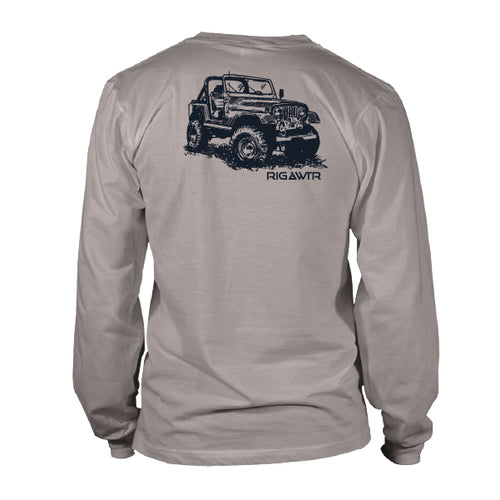 Long Sleeve UV50 Performance Jeepin - Granite